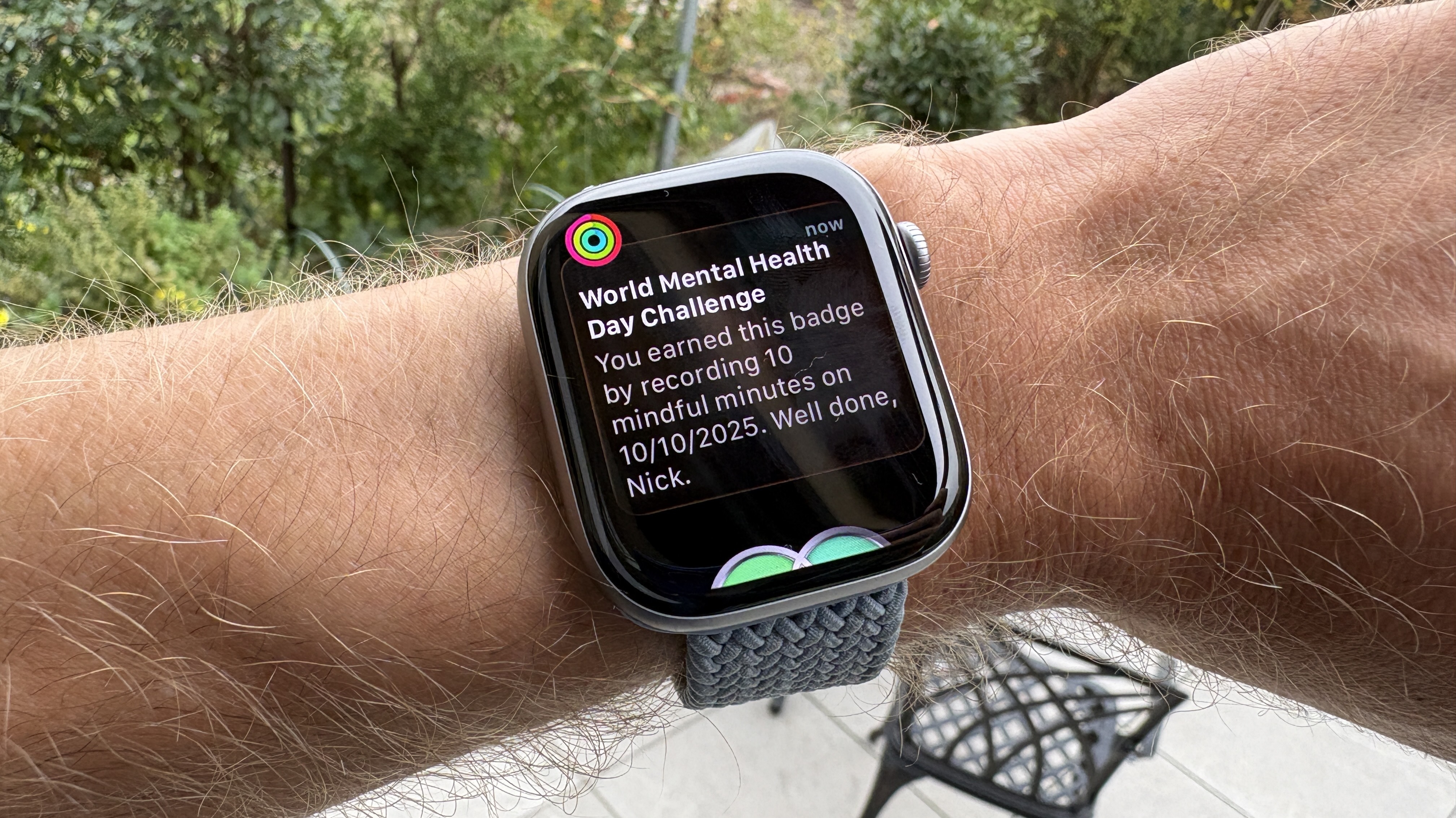 Apple Watch Series 11 World Mental Health Day Challenge badge