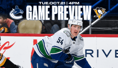 Canucks Road Trip Continues in Pittsburgh for a Match with Penguins on Tuesday Night