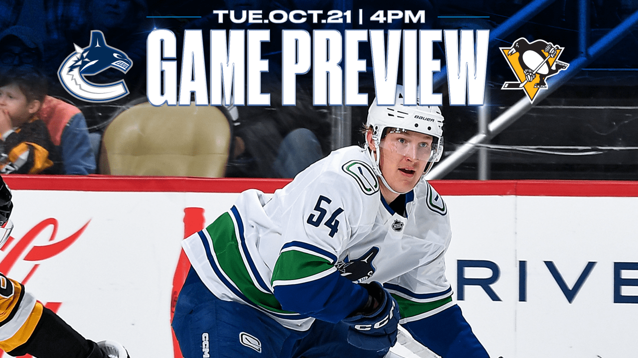Canucks Road Trip Continues in Pittsburgh for a Match with Penguins on Tuesday Night