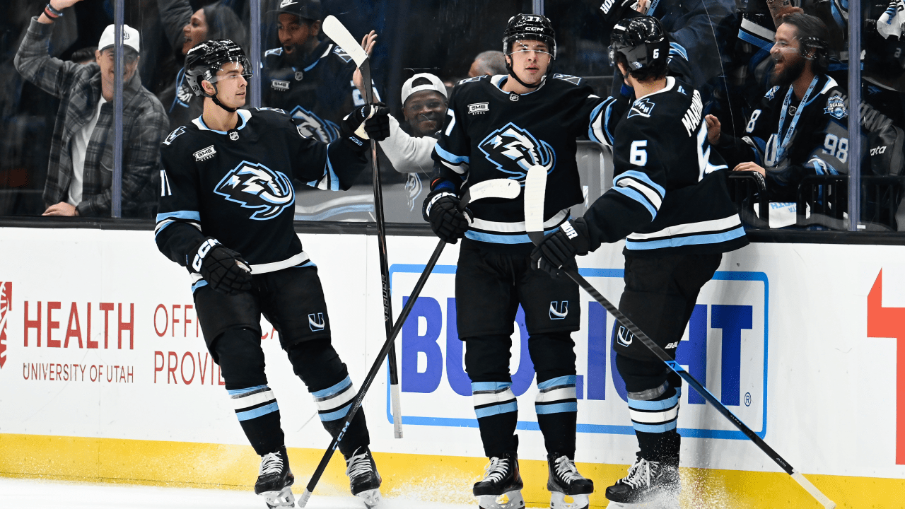 Hayton, Peterka score, Mammoth win home opener against Flames