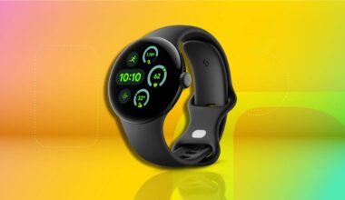 Google Pixel Watch 3 on green background