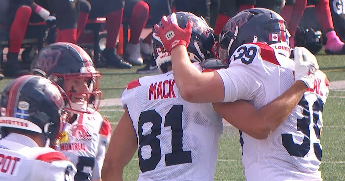 Mack hauls in first touchdown of the season on 47-yard strike from Alexander – TSN