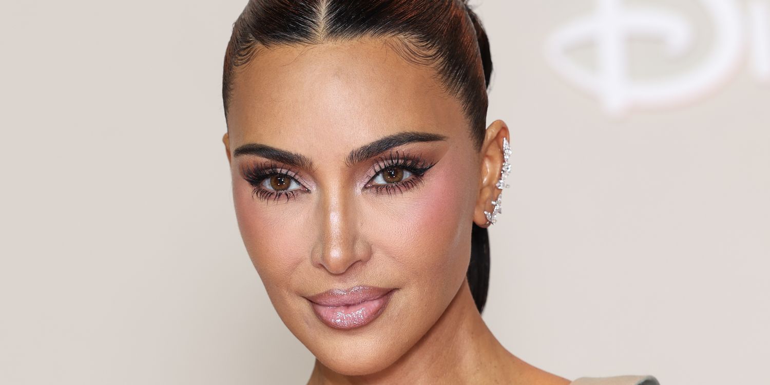 Kim Kardashian Rocks a Nude Optical Illusion Latex Minidress