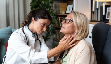 doctor checking for lymphoma