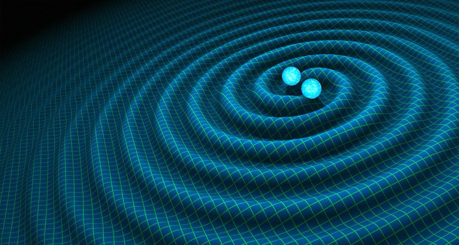 An artist's impression of gravitational waves generated by binary neutron stars. Credit: R. Hurt/Caltech-JPL