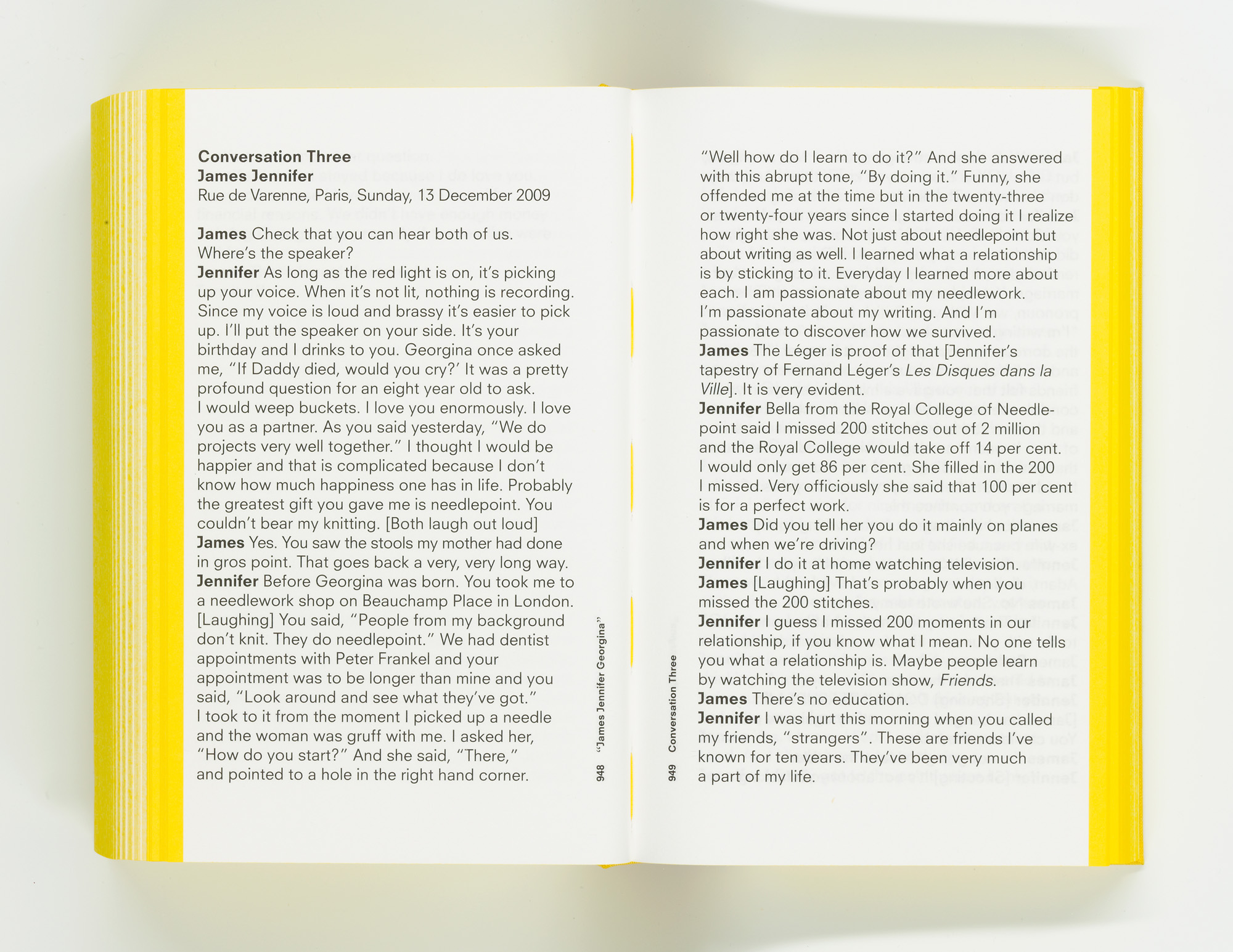 Book spread by Irma Boom