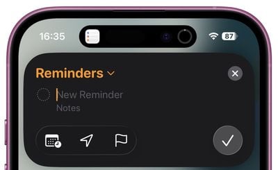 reminders popup ios