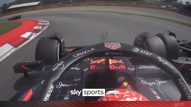 Watch new footage of Max Verstappen's onboard as he and George Russell come together in a controversial moment during the final laps of the Spanish Grand Prix.