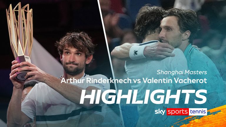 Highlights of the Shanghai Masters final between Arthur Rinderknech vs Valentin Vacherhot. 