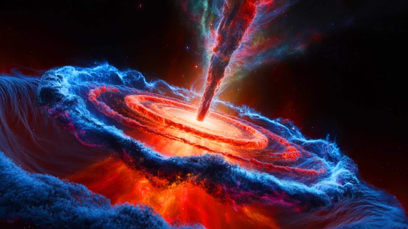 Illustration of the universe's potential collapse under its own gravity due to evolving dark energy.