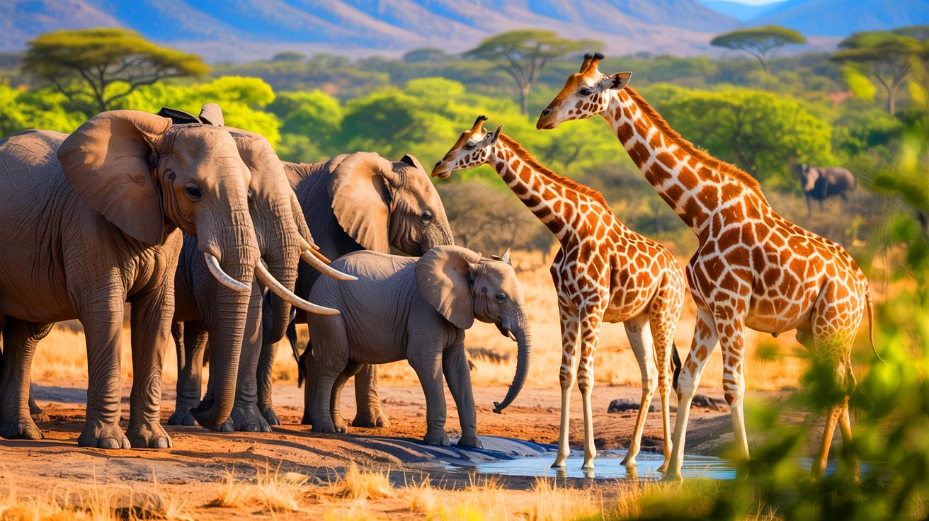 Illustration of African wildlife reacting to the sound of human voices in Greater Kruger National Park.