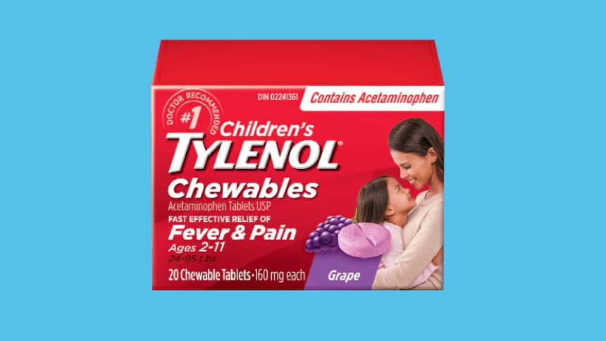 A box of children’s Tylenol for kids ages 2-11. 