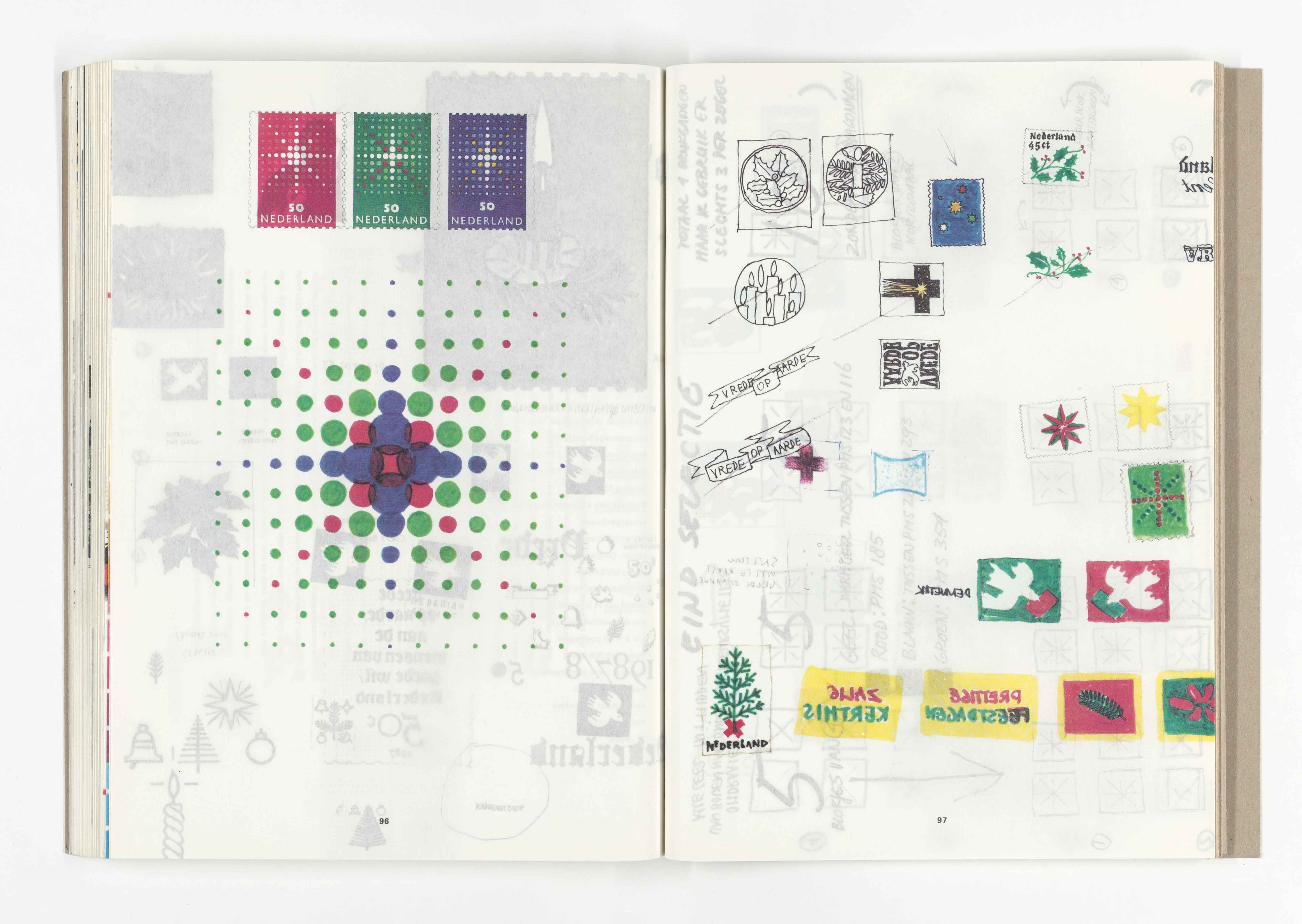 A book of postage stamps by Irma Boom
