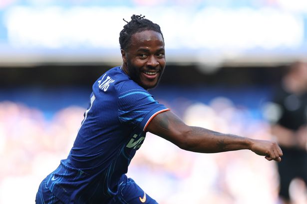 LONDON, ENGLAND - AUGUST 11: Raheem Sterling of Chelsea in action during the pre-season friendly match between Chelsea and FC Internazionale at Stamford Bridge on August 11, 2024 in London, England. (Photo by Eddie Keogh/Getty Images)