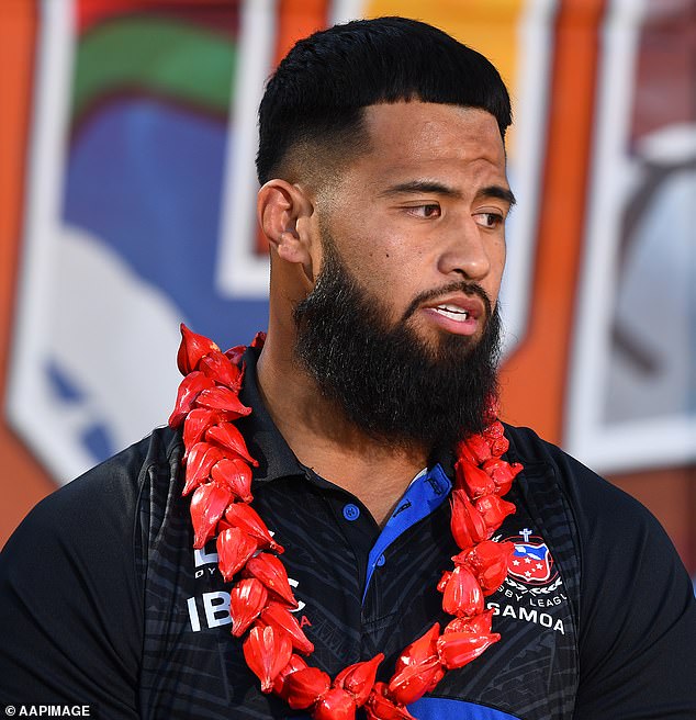 Payne Haas (pictured) was slammed for his shock defection to Samoa last month after playing four games for Australia
