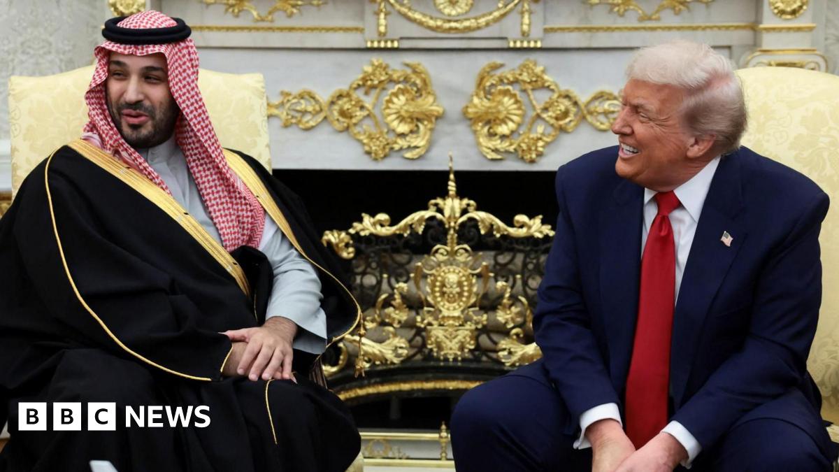 Saudi's crown prince says they will invest $1tn in US during Oval Office meeting with Trump - live