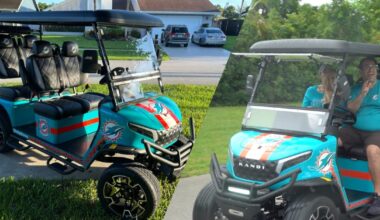 The Kandi 4P golf-cart is an NFL fan's dream neighborhood cruiser