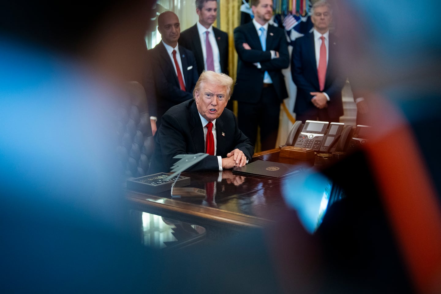 President Trump spoke during an announcement of a drug prices deal in the Oval Office of the White House on Nov. 6.