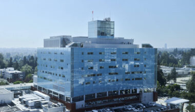 Surrey Memorial Hospital, seen here in September 2025, was the lowest-ranked hospital in Canada when it came to Google reviews. (Anna Burns/Surrey Now-Leader)