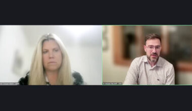 Karen Cooper, executive director, clinical operations, IH West and Dr. Jacques Neuhoff, chief of staff at Cariboo Memorial Hospital, speak to Williams Lake city council via video at the Nov. 4 city council meeting. (City of Williams Lake video capture)