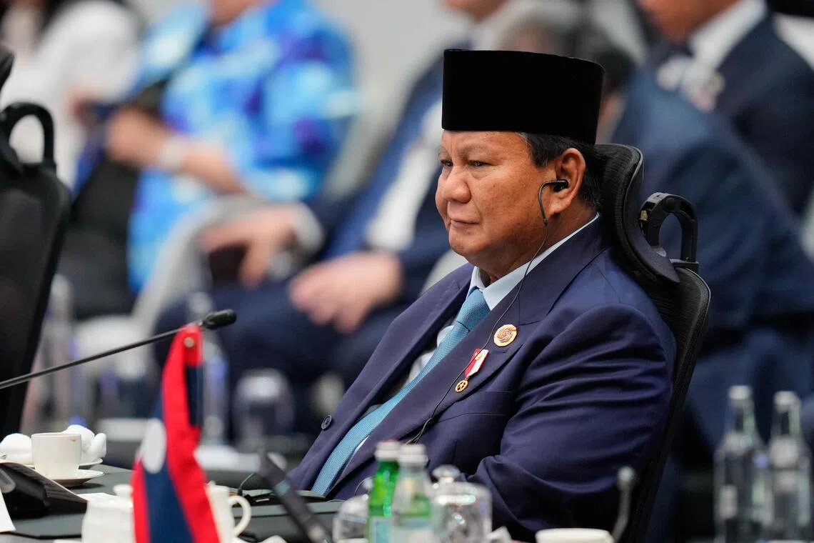 Indonesia's President Prabowo Subianto attends the 28th Asean Plus Three Summit during the 47th Asean Summit in Kuala Lumpur on Oct 27.