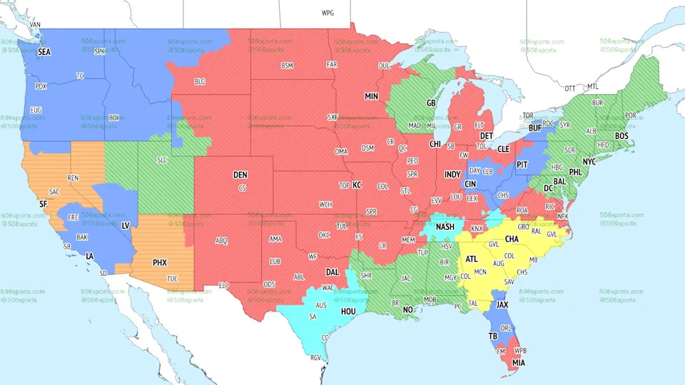 NFL TV Map Week 11 2025: FOX single