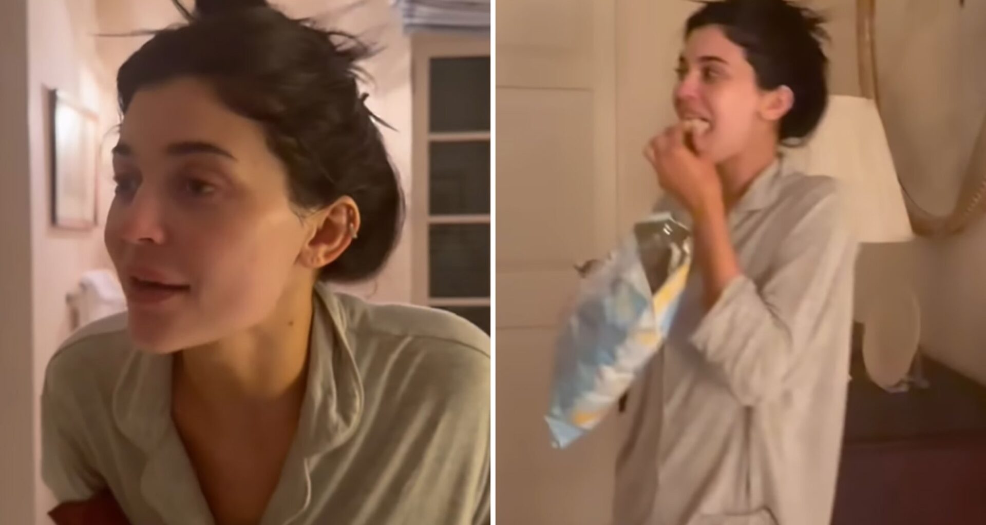 Kylie Jenner Keeps It Real with Hilarious Drunk 'Sharing Is Not Caring' Clip Hoarding Chips from Her Friends