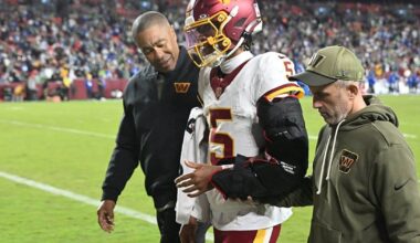 Jayden Daniels injured as Seahawks rout Commanders: Live updates and reaction from NFL ‘Sunday Night Football’