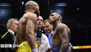 Chris Eubank Jr and Conor Benn face off before their rematch