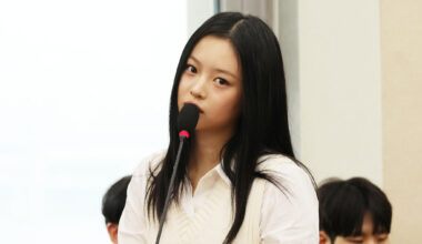 Hanni of girl group NewJeans testifies at the National Assembly's Environment and Labor Committee in western Seoul on Oct. 15. [JOINT PRESS CORPS]