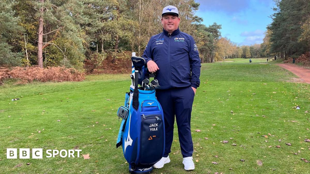 Jack Yule, pictured with his golf bag