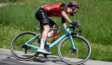 PLATEAU DU MONT-CENIS, FRANCE - JUNE 15: Thibault Guernalec of France and Team Arkea - B&amp;amp;B Hotels competes during the 77th Criterium du Dauphine 2025, Stage 8 a 133.3km stage from Val-d&amp;apos;Arc to Plateau du Mont-Cenis 2095m / #UCIWT / on June 15, 2025 in Plateau du Mont-Cenis, France. (Photo by Dario Belingheri/Getty Images)