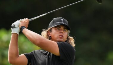 Garrick Higgo shoots 61 to match course record and take lead into final round in Mexico