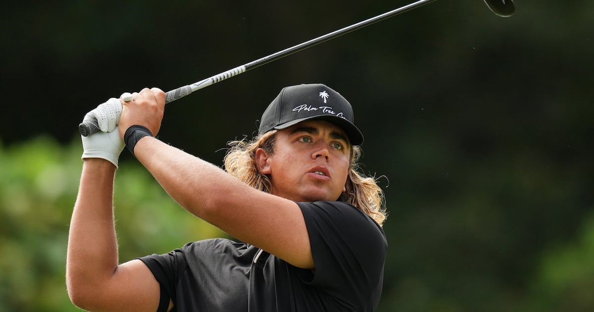 Garrick Higgo shoots 61 to match course record and take lead into final round in Mexico