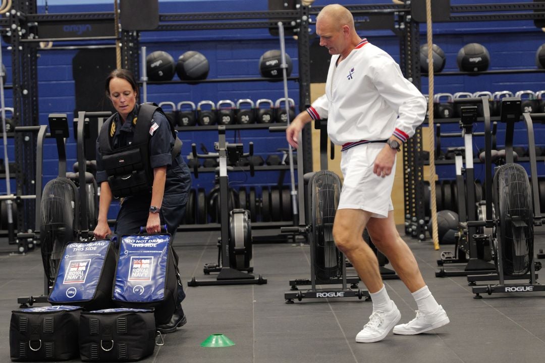 Commander Serena Brotherton completes the casualty drag