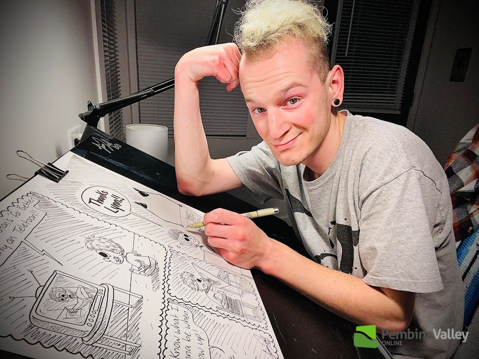 an artist in his studio