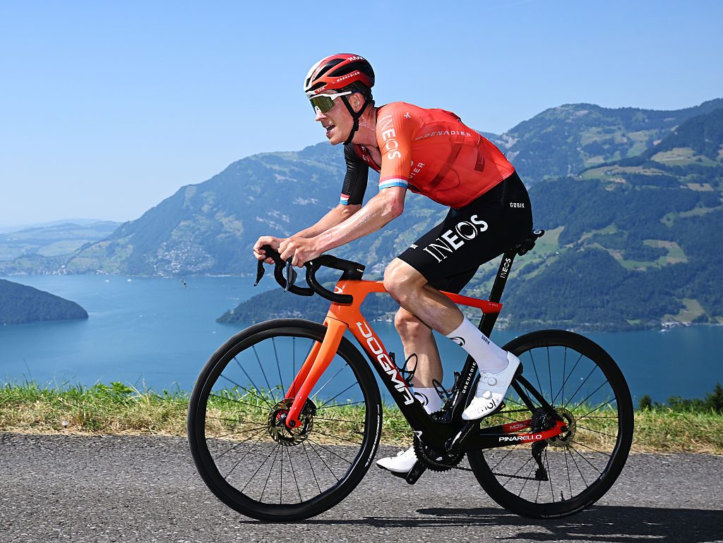Bob Jungels of Luxembourg and Team INEOS Grenadiers competes during the 88th Tour de Suisse 2025.