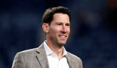 Craig Breslow, Boston Red Sox chief baseball officer, on the field before Game 3 of the Wild Card playoff series at Yankee Stadium on Oct. 2, 2025, in New York.