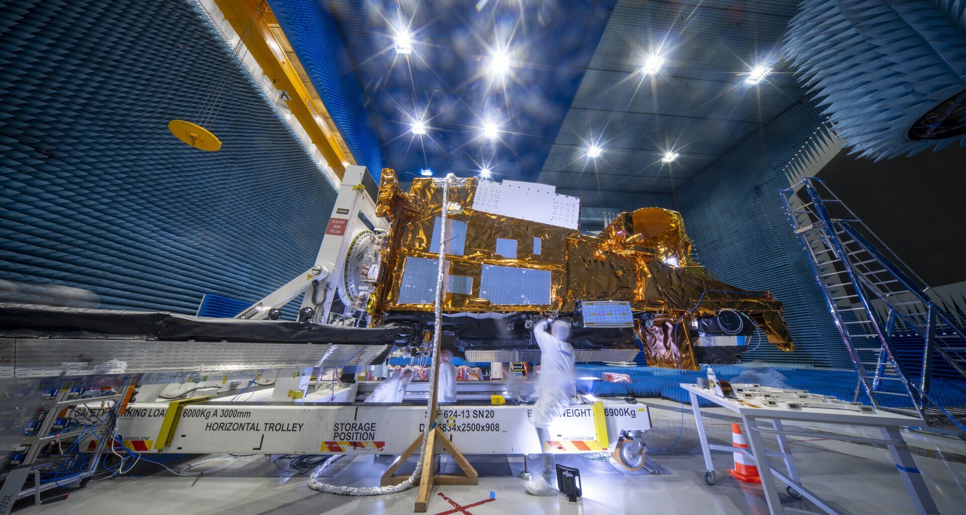 MetOp Second Generation-B1 heads for electromagnetic compatibility tests
