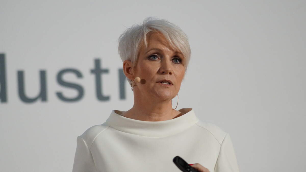 Nathalie Dogniez, volunteer board member of Global Asset Management Standards, non-executive director at several Luxembourg-domiciled investment funds and former partner at PwC Luxembourg, seen speaking at an industry conference