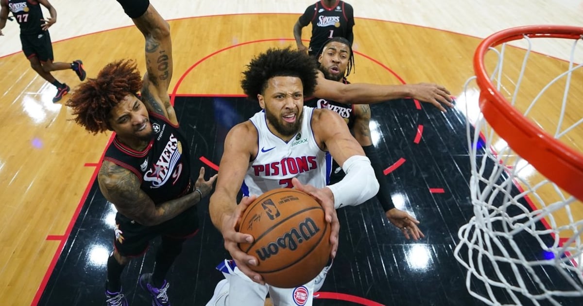 Clutch Cade Cunningham leads Detroit Pistons past Philadelphia 76ers for sixth straight win