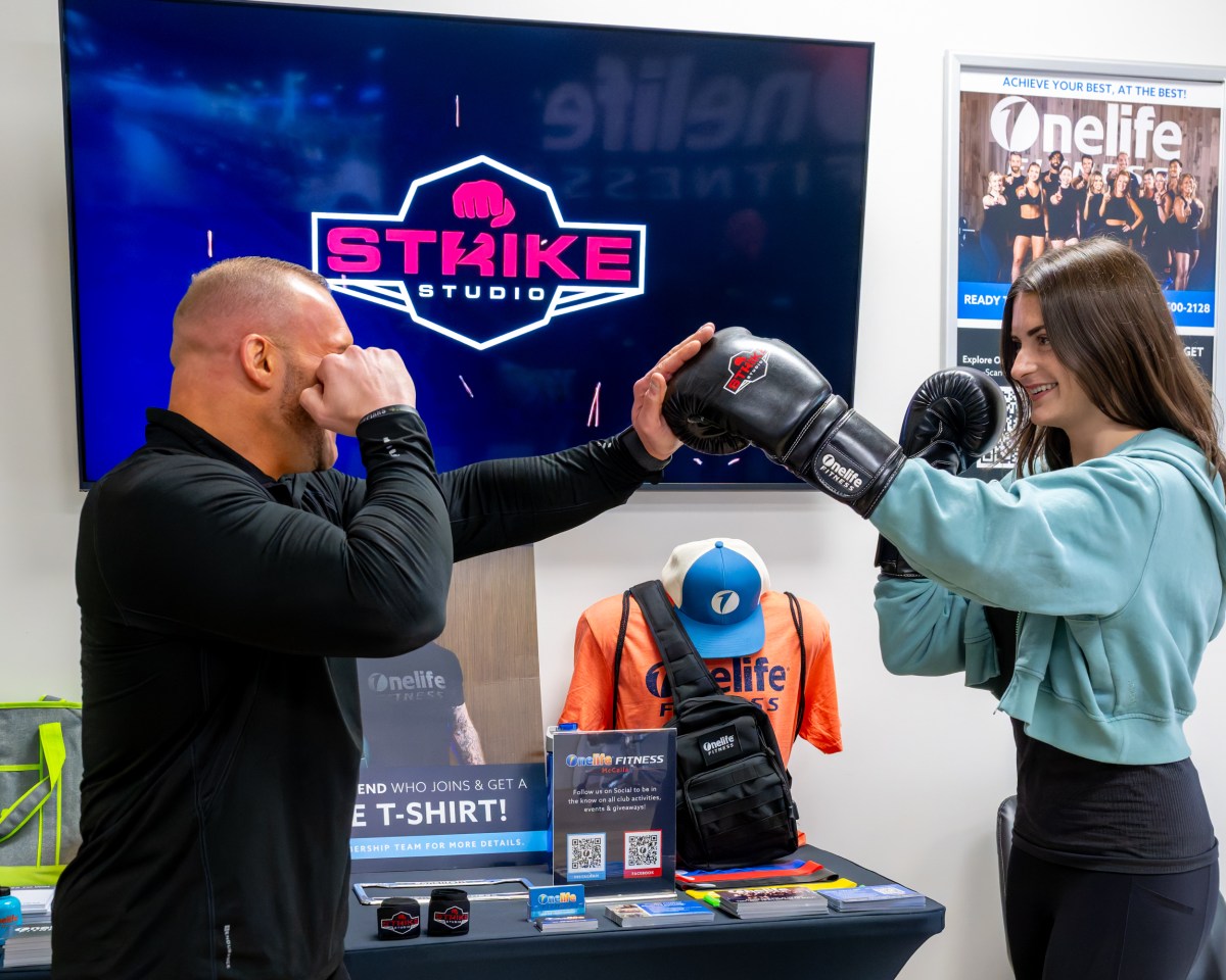 boxing instruction at Onelife Fitness