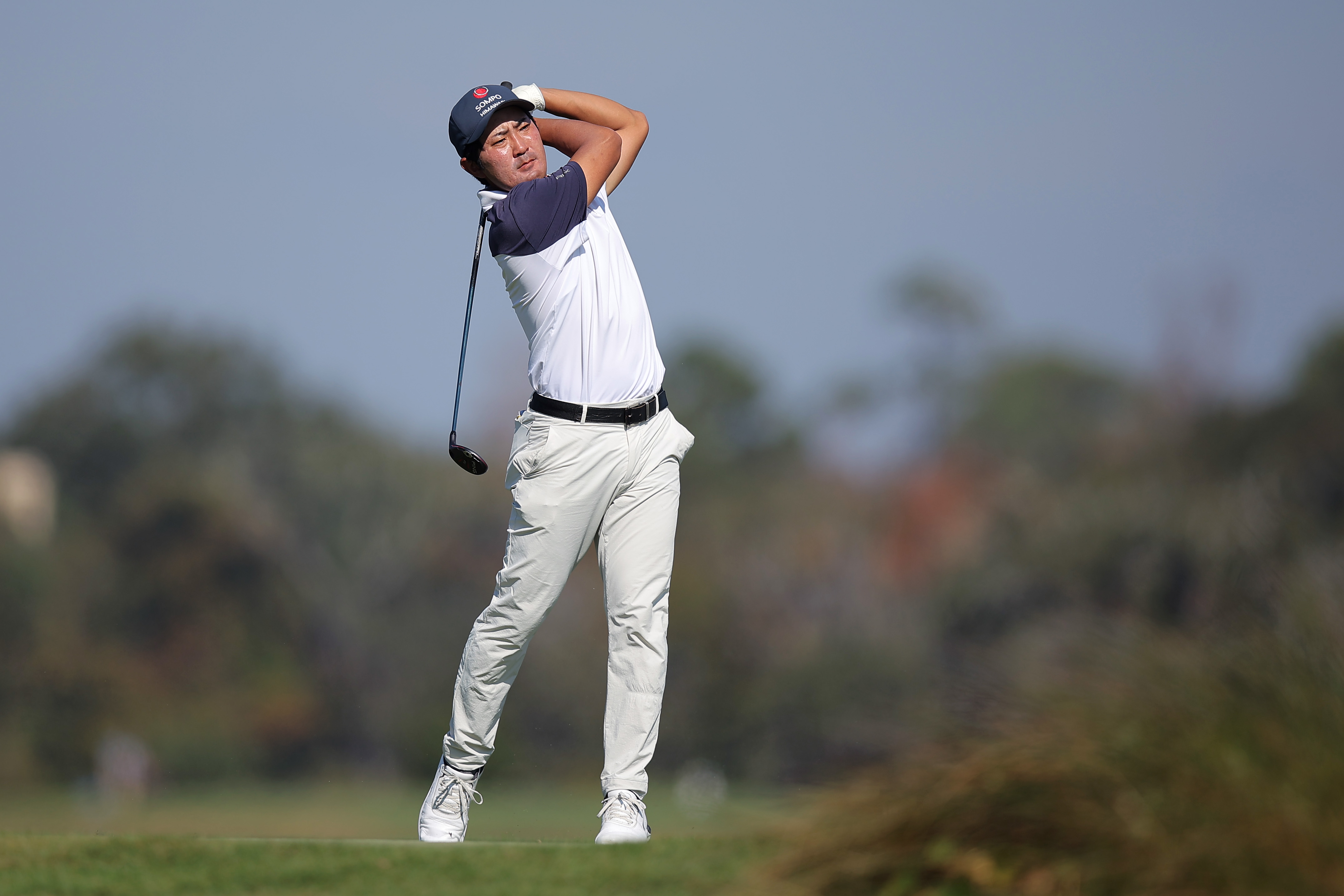 Takumi Kanaya hits a shot