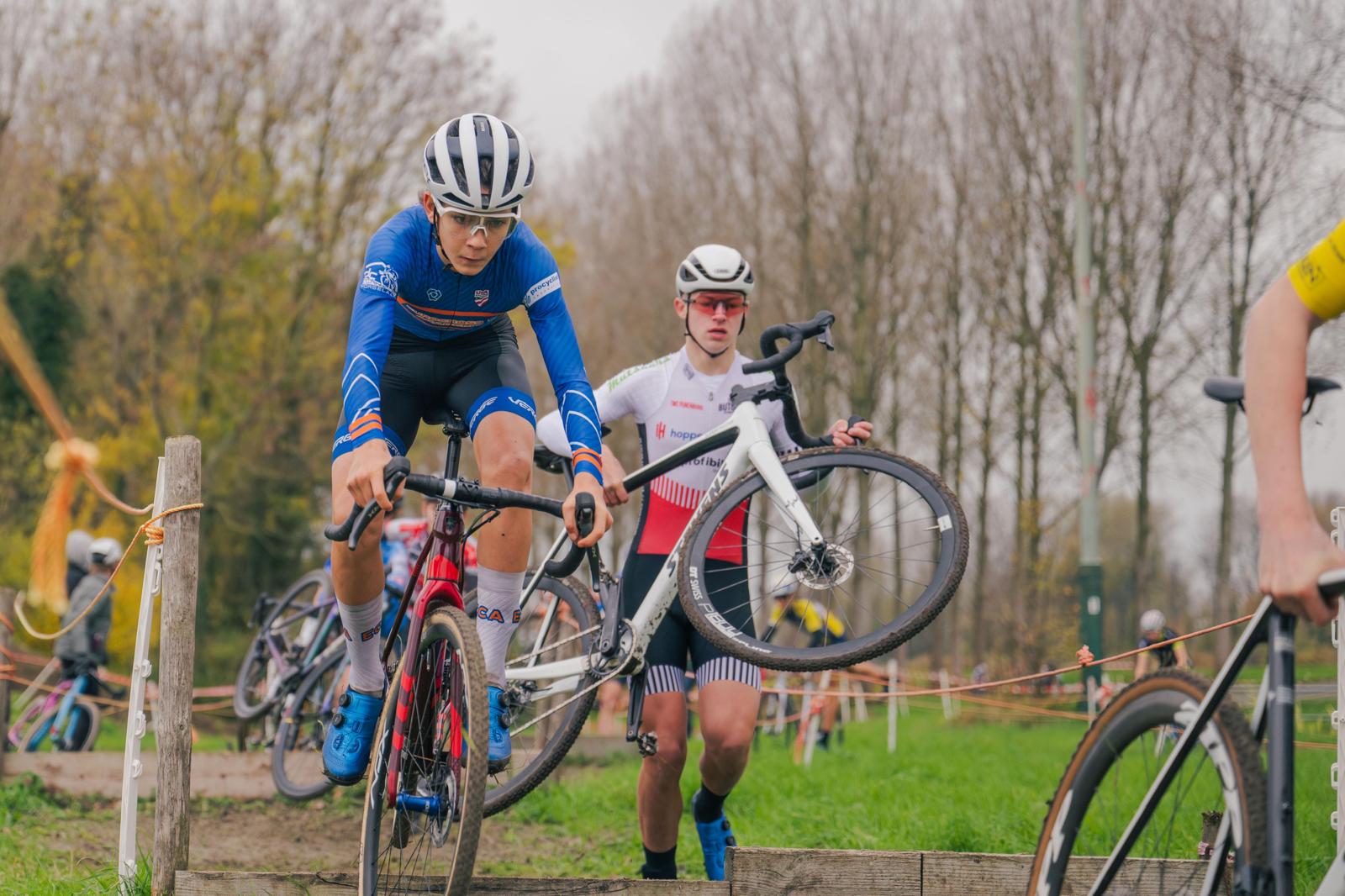 Emmett Davis rides the barriers
