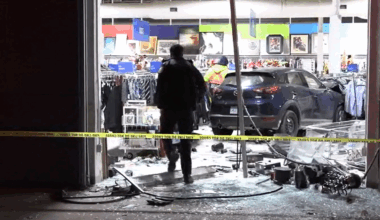 Driver charged after crashing car into East York storefront