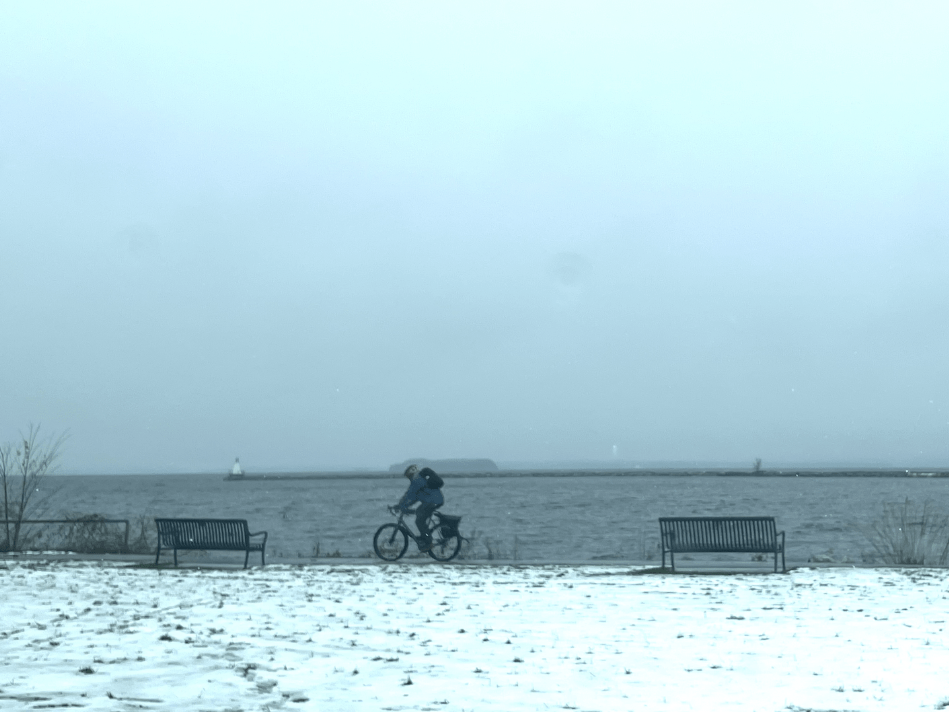 All-season cyclists ride on through snow, slush and sleet
