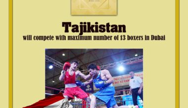 Tajikistan will compete with maximum number of 13 boxers in Dubai