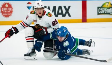 Canucks outshoot Blackhawks 45-28, lose 5-2