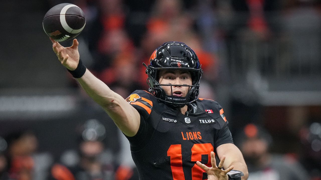 Lions QB Nathan Rourke named CFL's most outstanding player, top Canadian