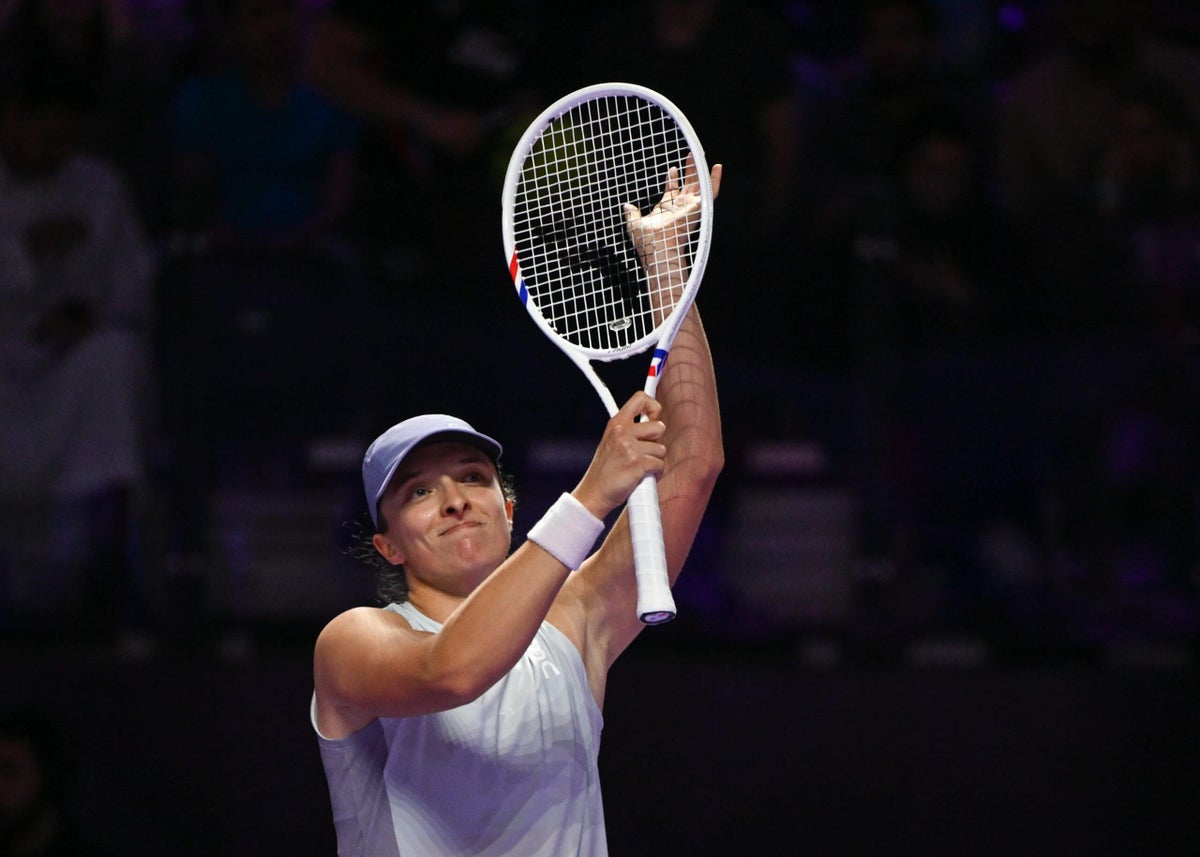 WTA Tour Finals results: Iga Świątek and Elena Rybakina dominate Day 1 in Riyadh